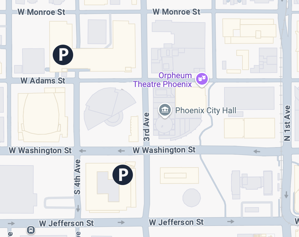 Orpheum Theatre Parking Map